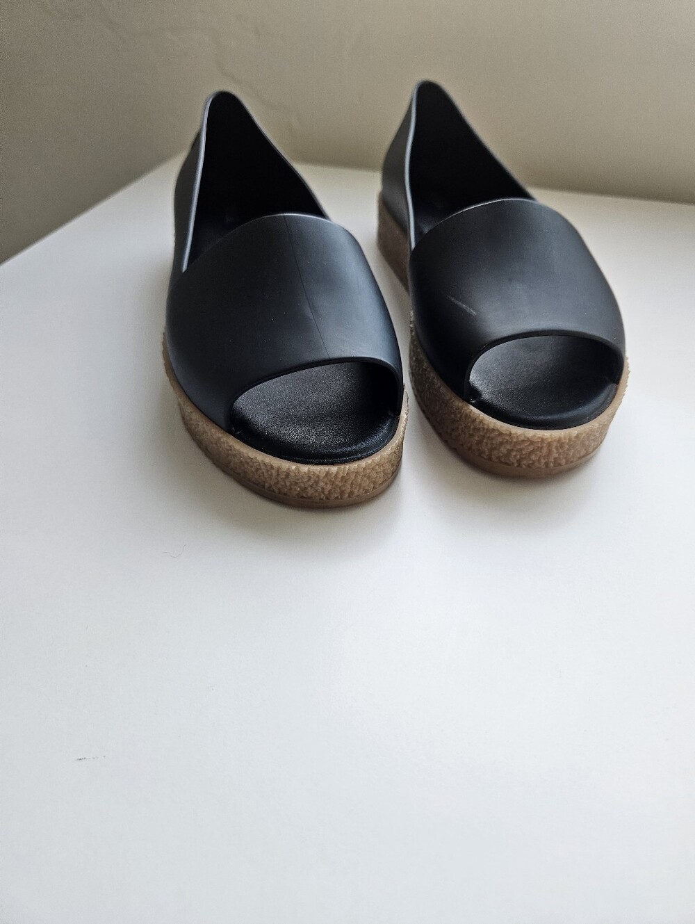 Melissa Black Open Toe Flatform PVC Shoes - Picture 13 of 13
